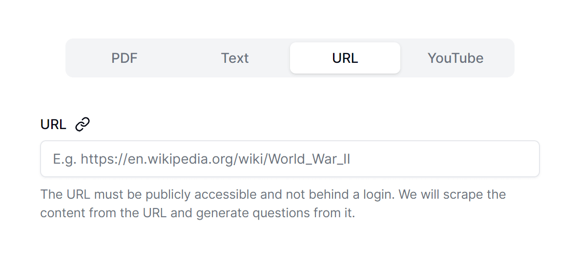 Paste the Web Page URL